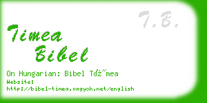 timea bibel business card